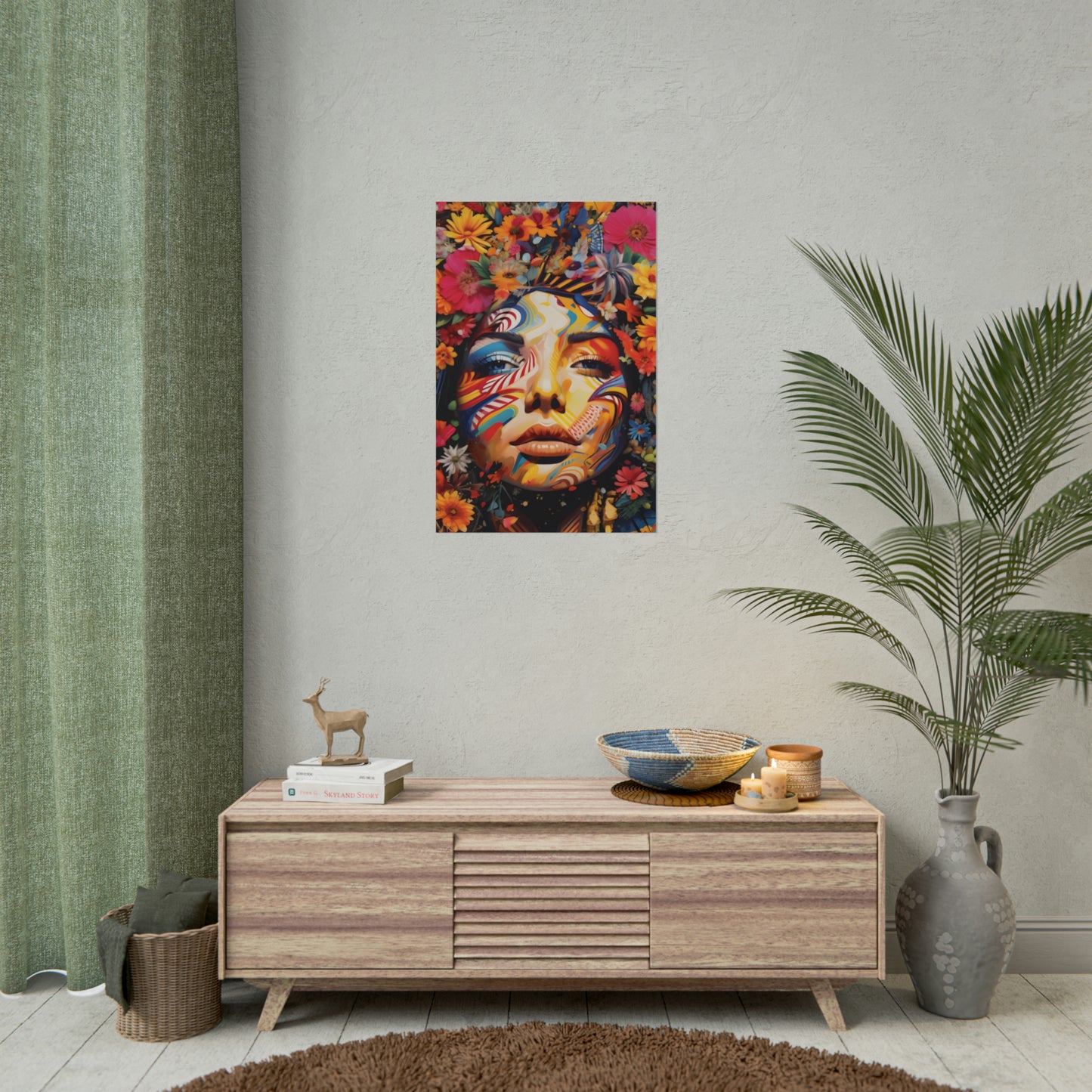 Colourful Disco Lady Wall Poster