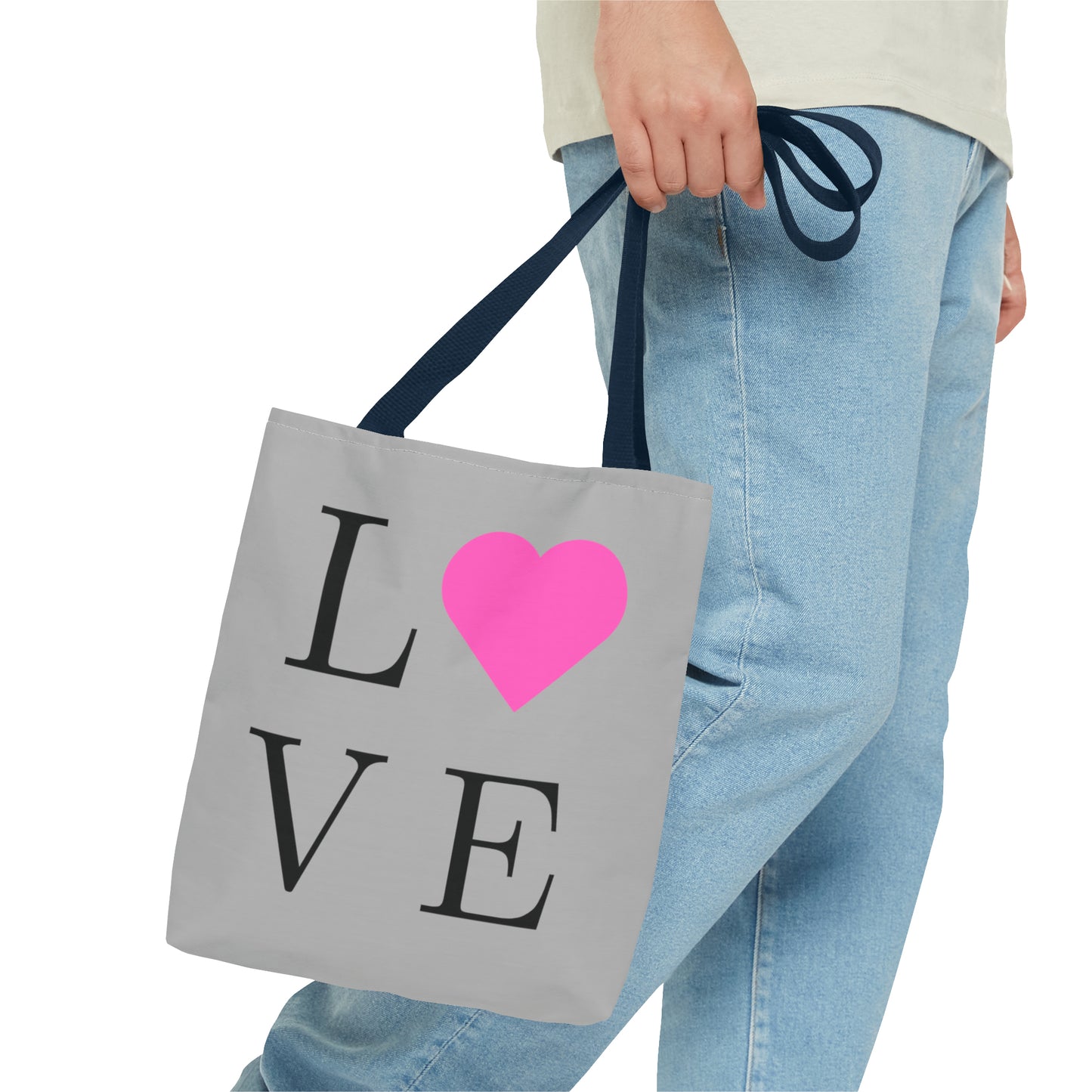 GreyTote Bag  All about Love