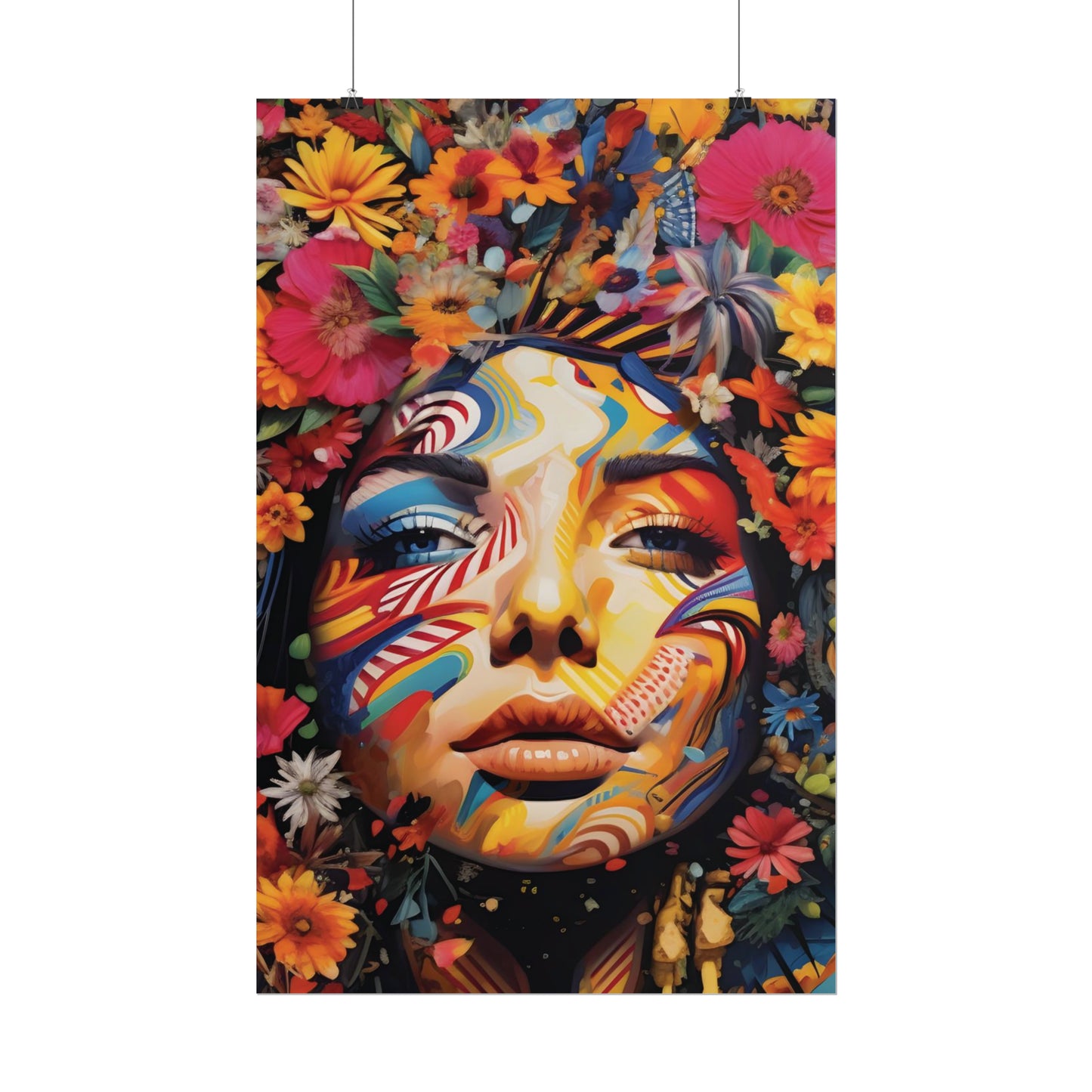 Colourful Disco Lady Wall Poster