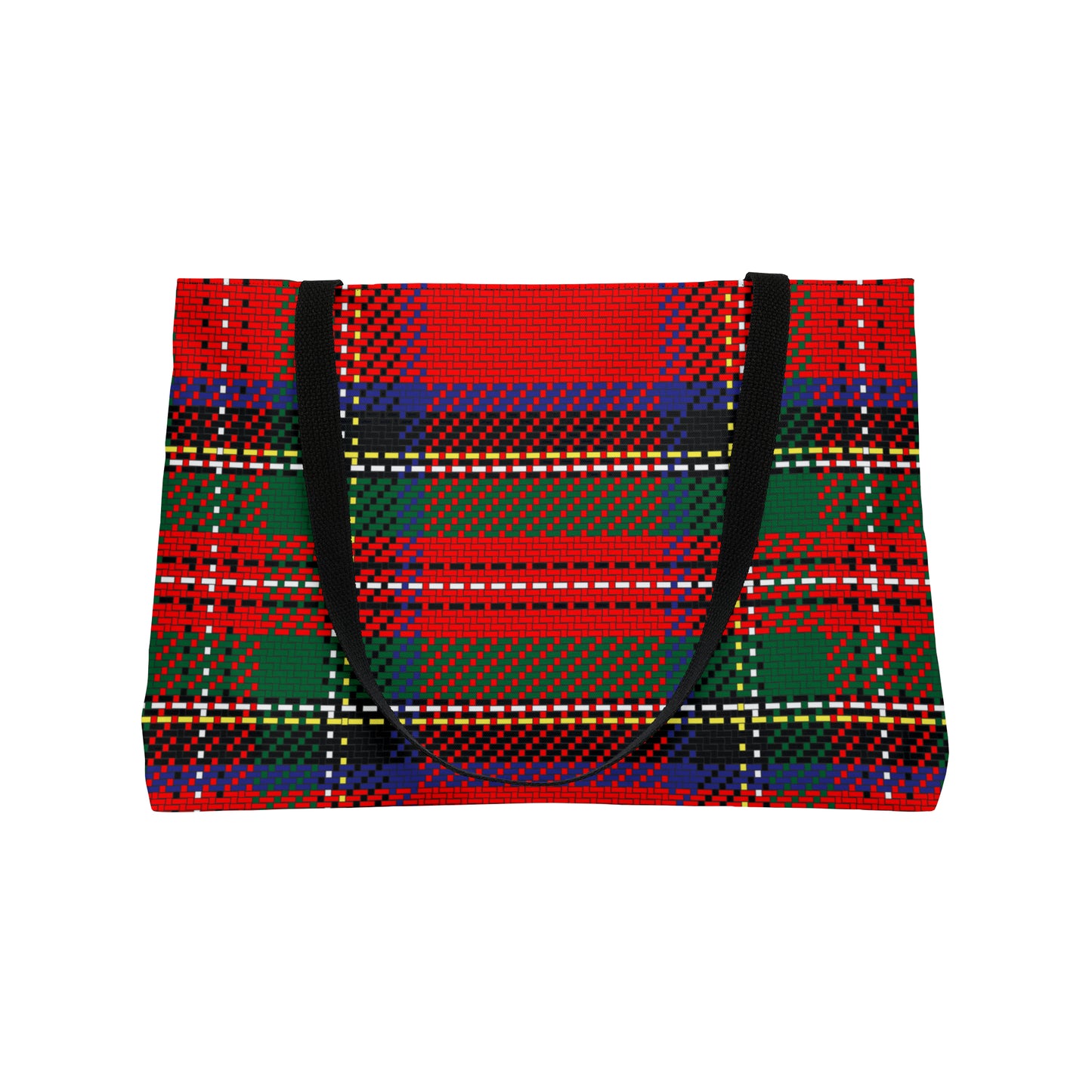 Red Tartan Colour Tartan Weekender Tote Bag