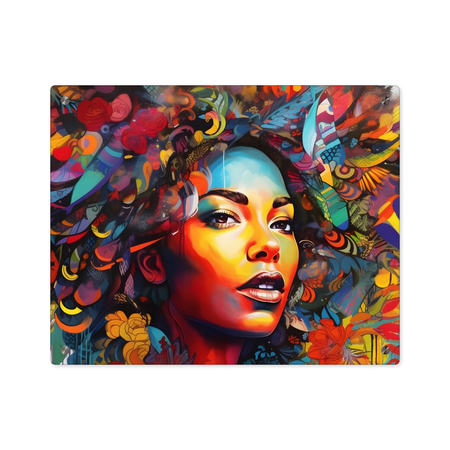 Afro Lady Acrylic Wall Art Panels