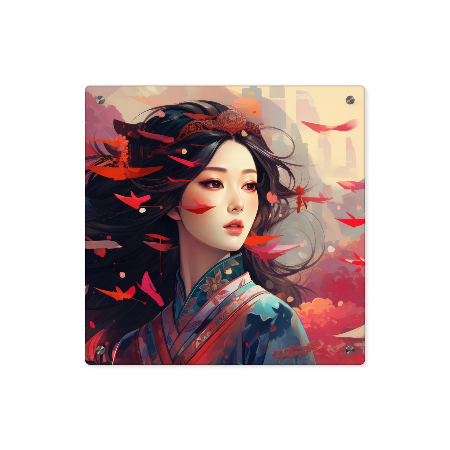 Asian Lady in Acrylic Wall Art Panels