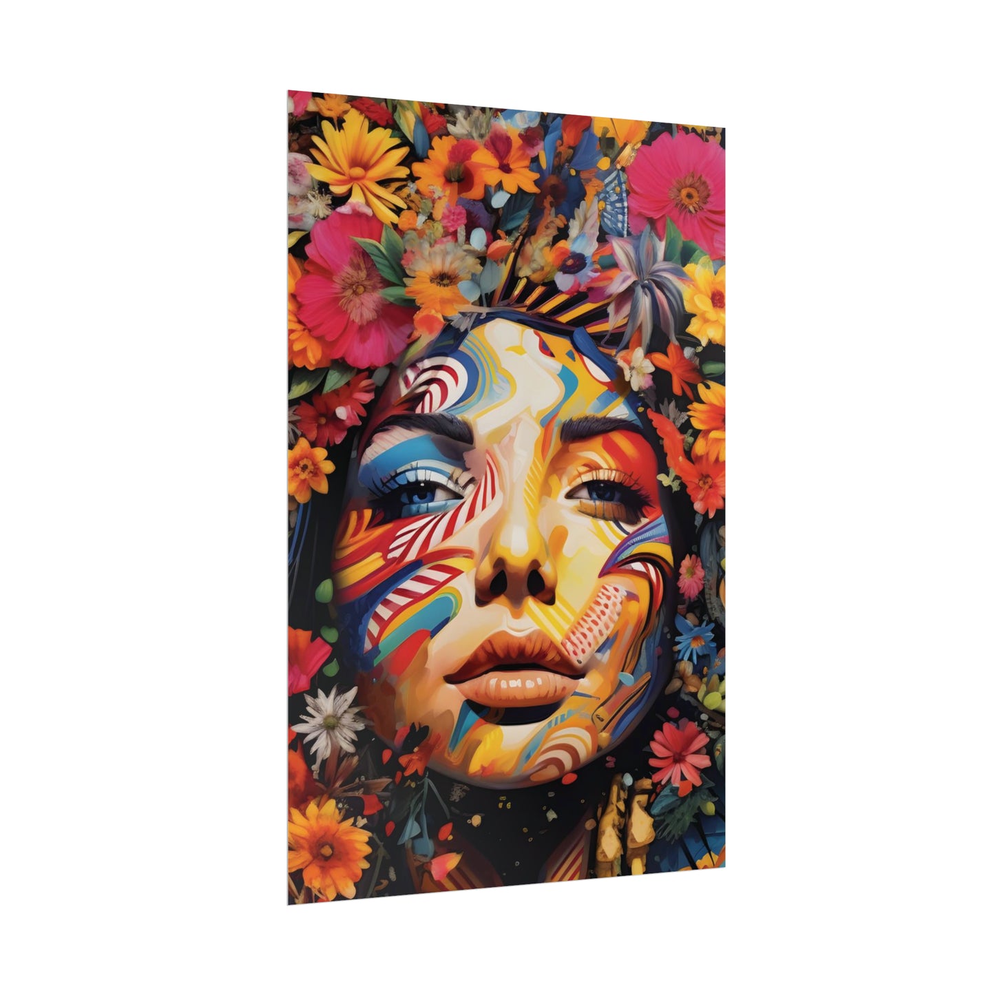 Colourful Disco Lady Wall Poster