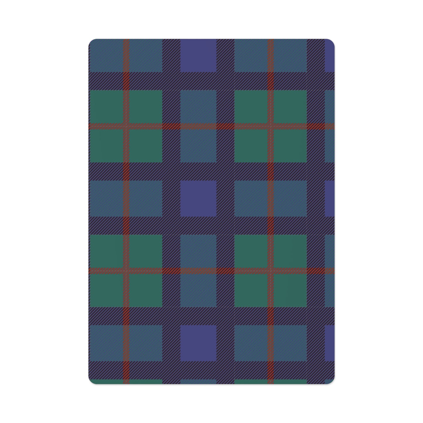 Blue Tartan Poker Cards