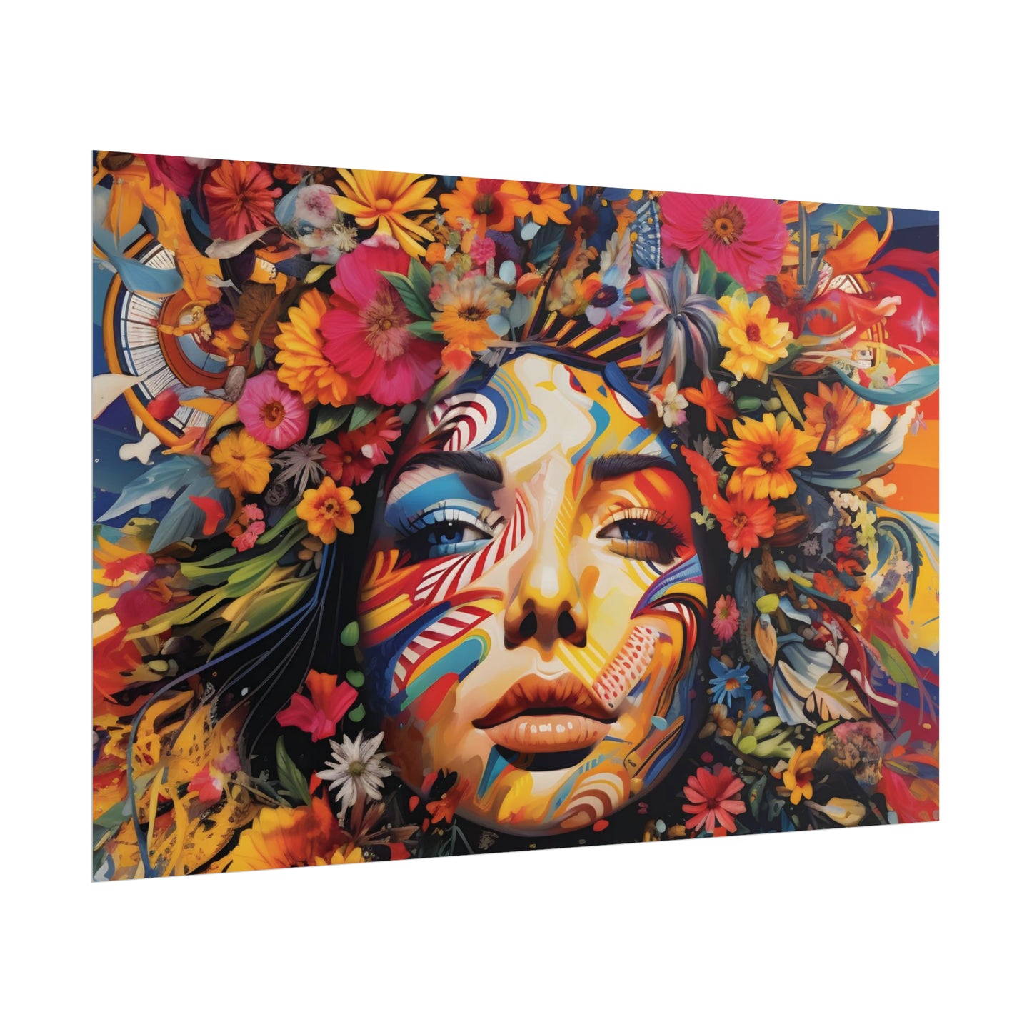 Colourful Disco Lady Wall Poster