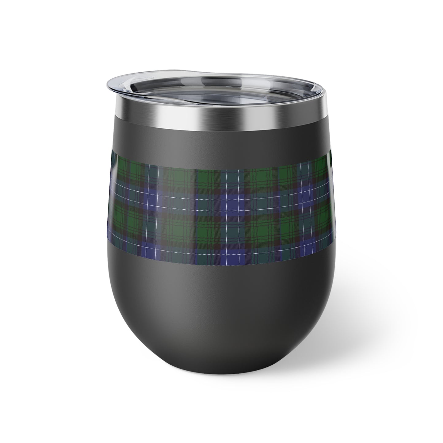 Blue Tartan Copper Vacuum Insulated Cup, 12oz