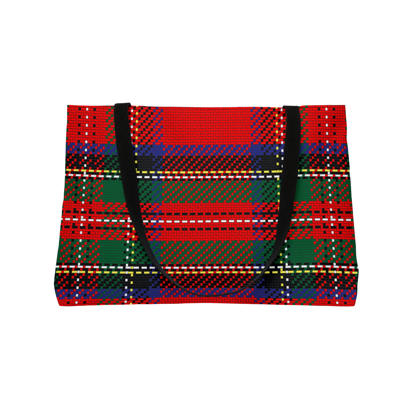 Red Tartan Colour Tartan Weekender Tote Bag