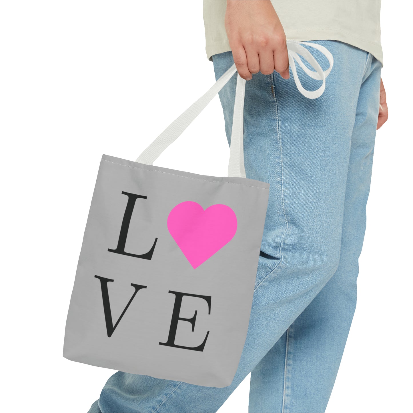 GreyTote Bag  All about Love