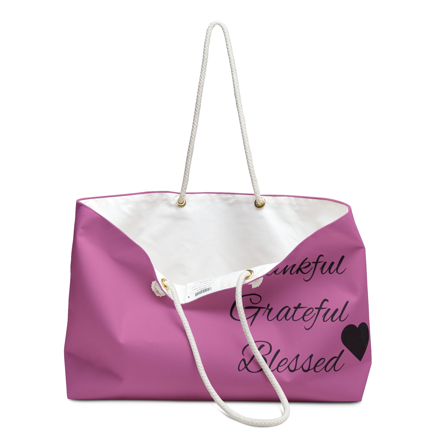 Large Tote Bag Thankful Grateful Blessed Weekender Bag