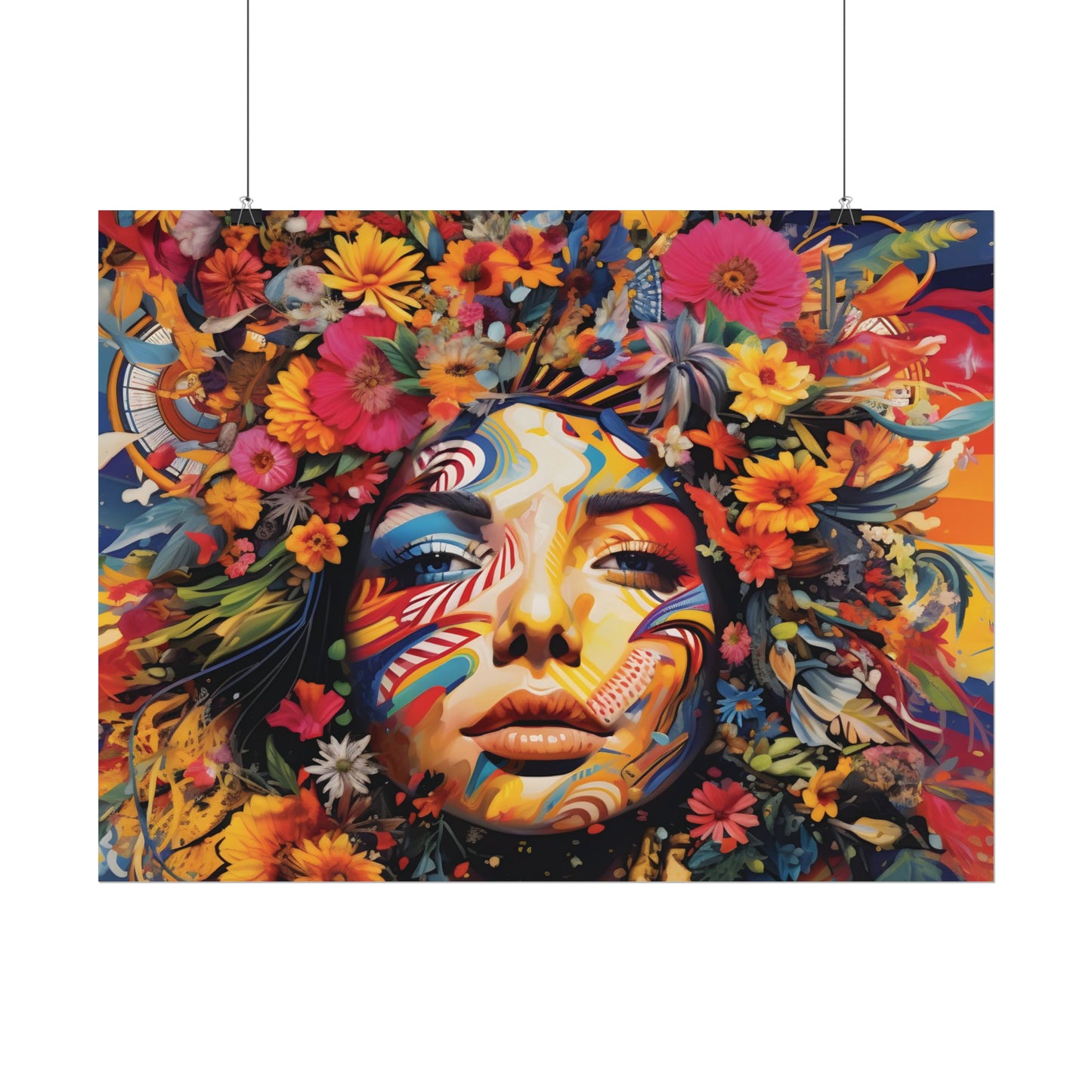 Colourful Disco Lady Wall Poster