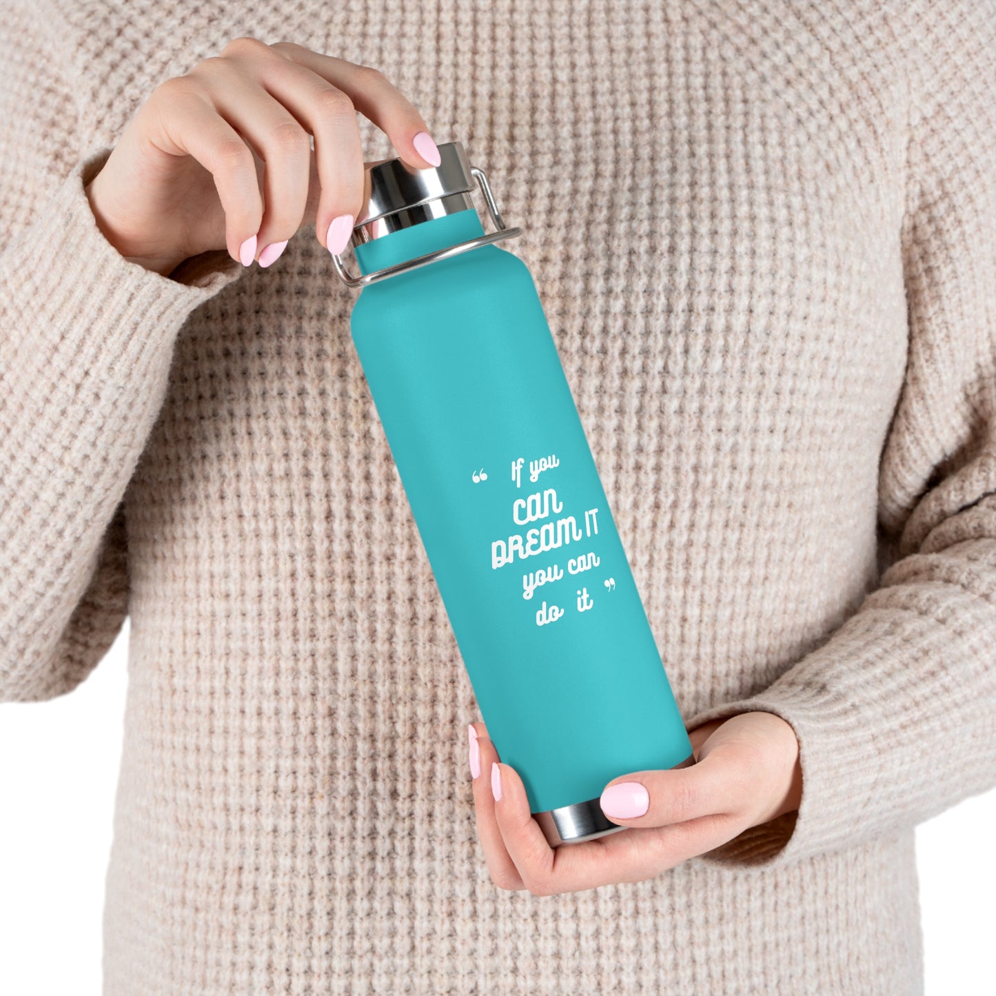 Inspirational Copper Vacuum Insulated Bottle, 22oz