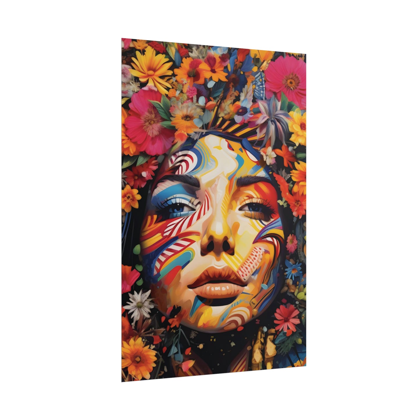 Colourful Disco Lady Wall Poster