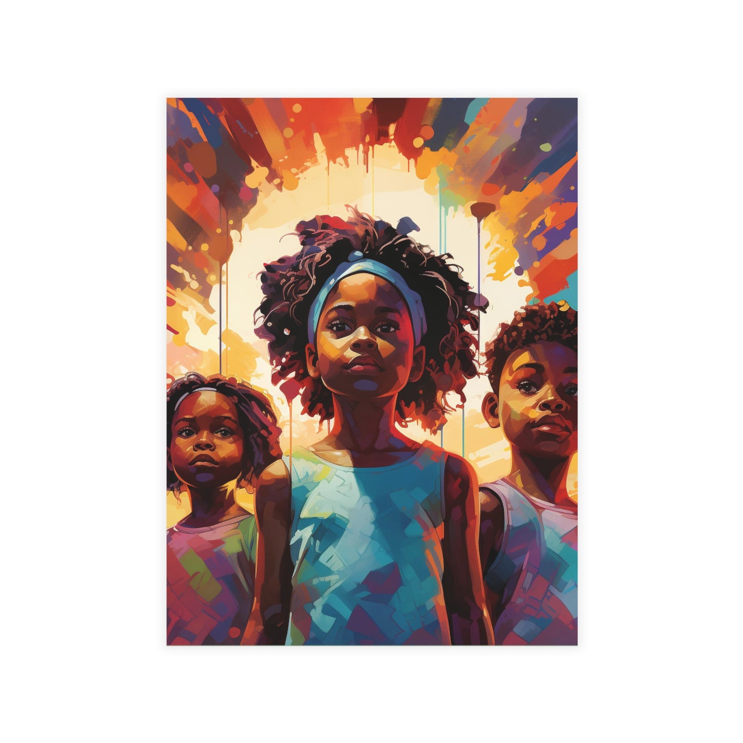 Black Lives Trilogy Children Colourful Postcards and Envelopes