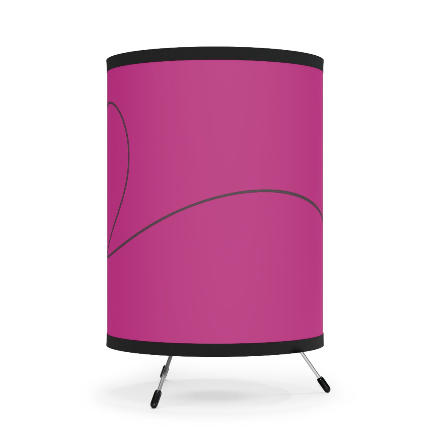 Fuschia Tripod Lamp with High-Res Printed Shade, US\CA plug