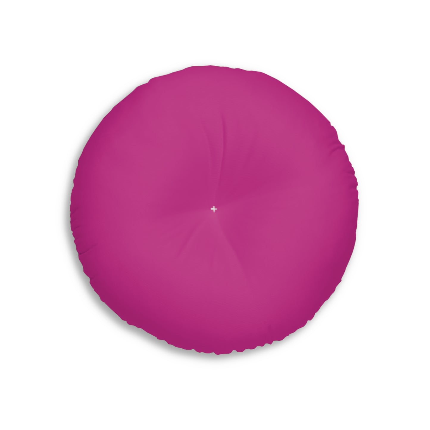 Fushsia Heart Tufted Floor Pillow, Round