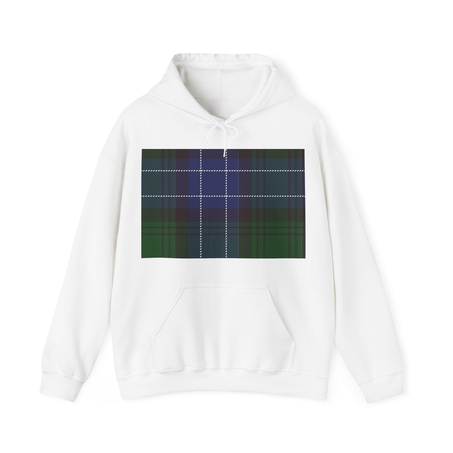 Blue Tartan Style Hoodie Unisex Heavy Blend™ Hooded Sweatshirt