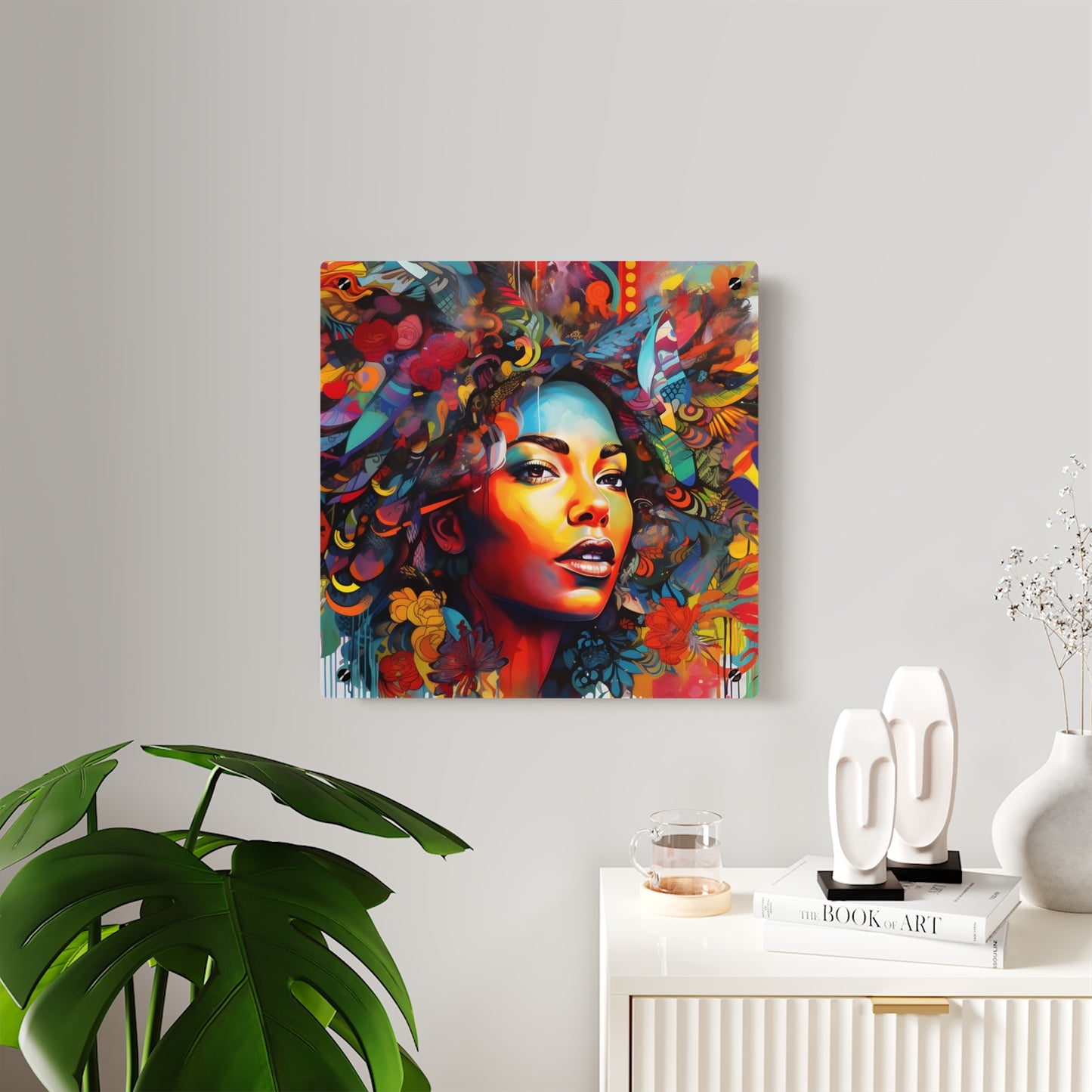 Afro Lady Acrylic Wall Art Panels