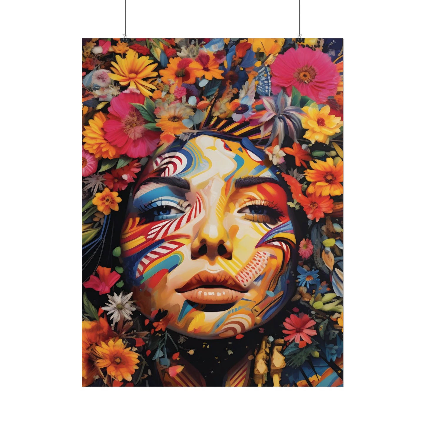 Colourful Disco Lady Wall Poster