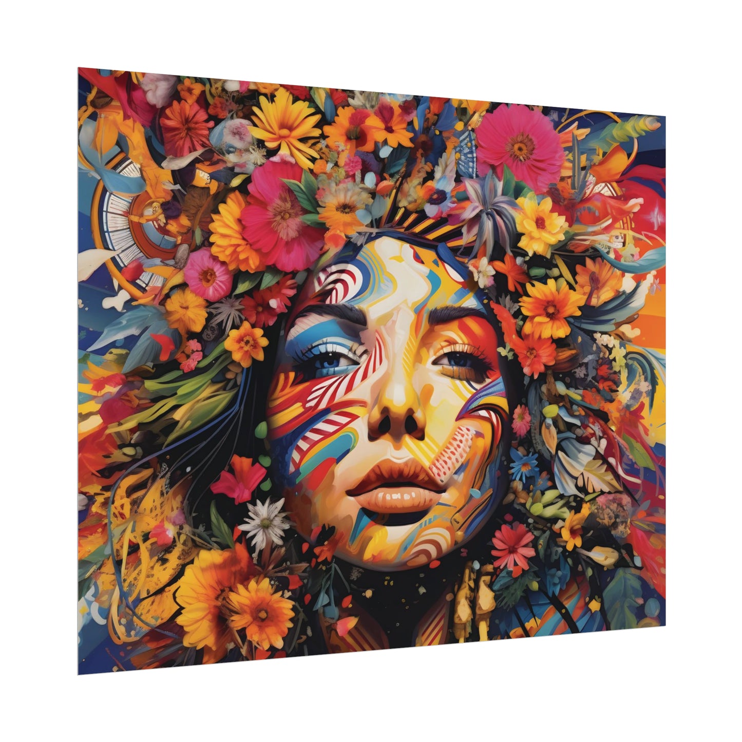 Colourful Disco Lady Wall Poster