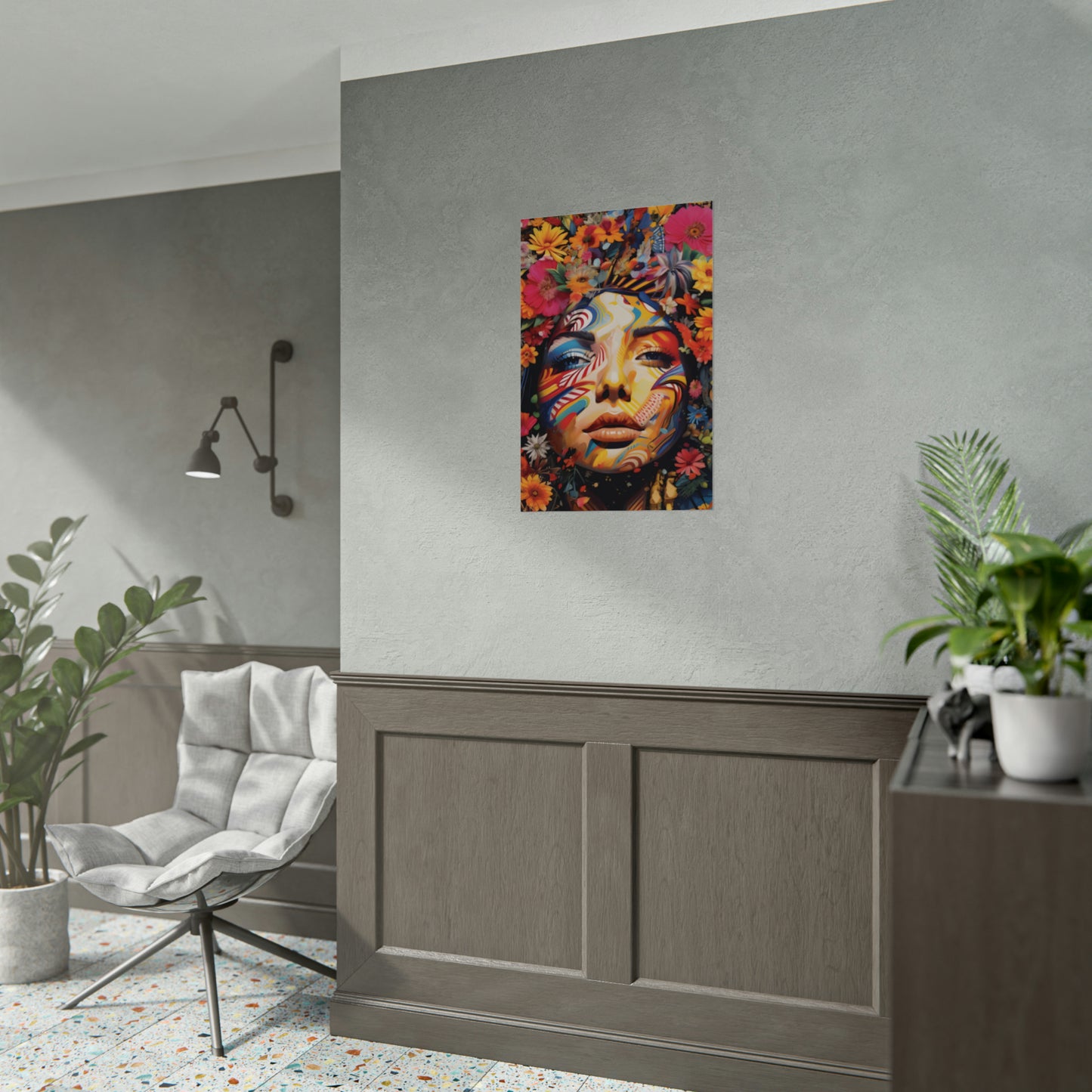 Colourful Disco Lady Wall Poster