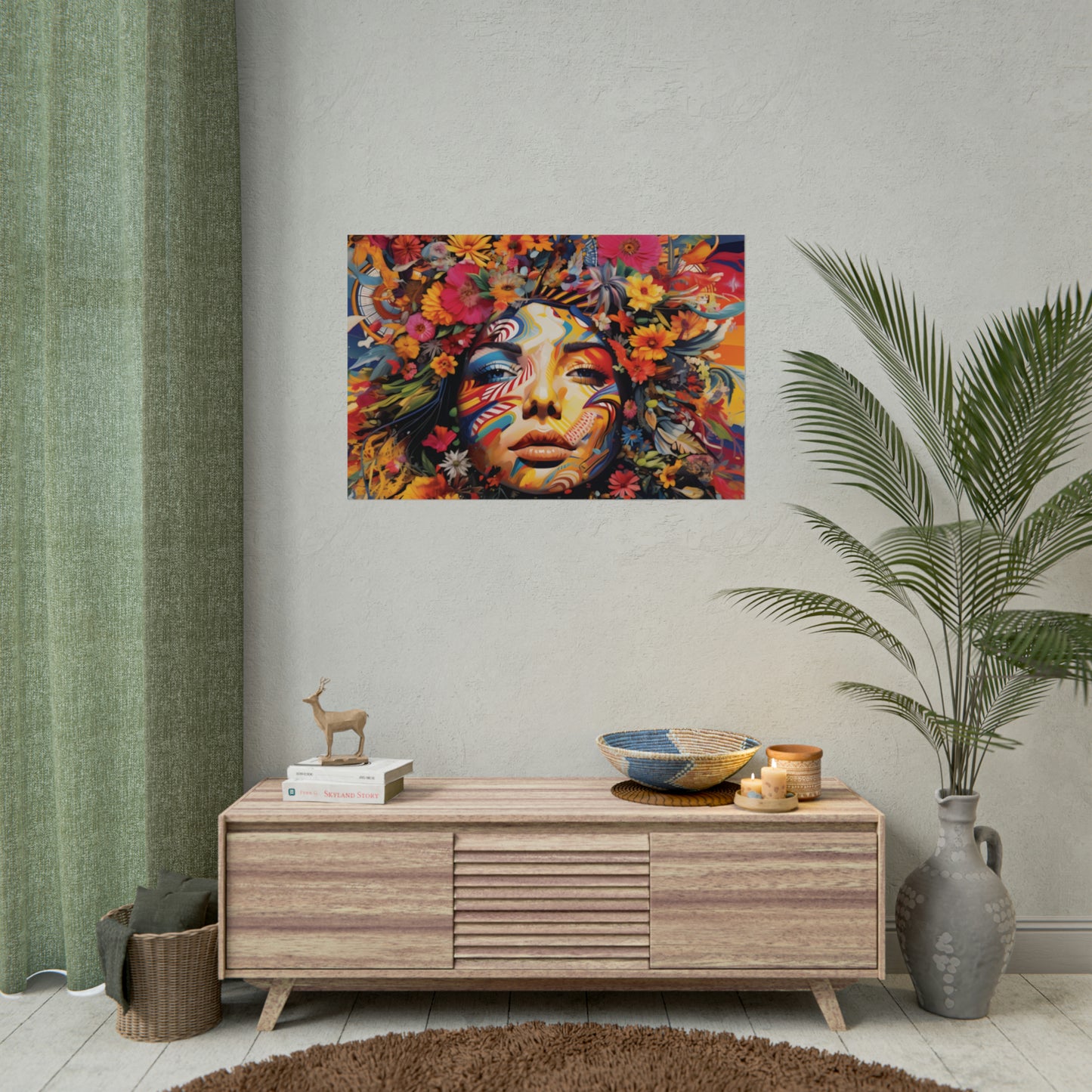 Colourful Disco Lady Wall Poster