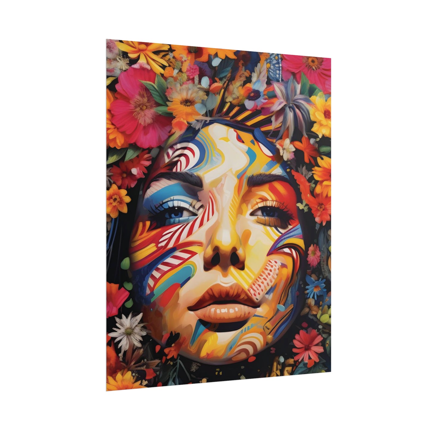 Colourful Disco Lady Wall Poster