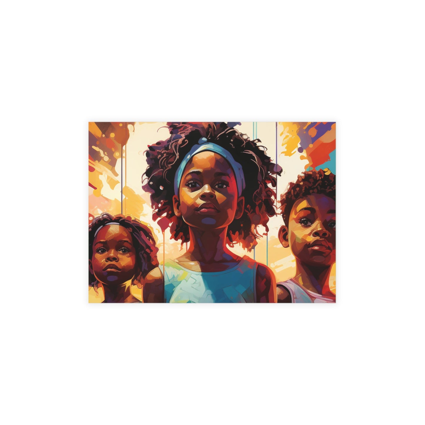 Black Lives Trilogy Children Colourful Postcards and Envelopes