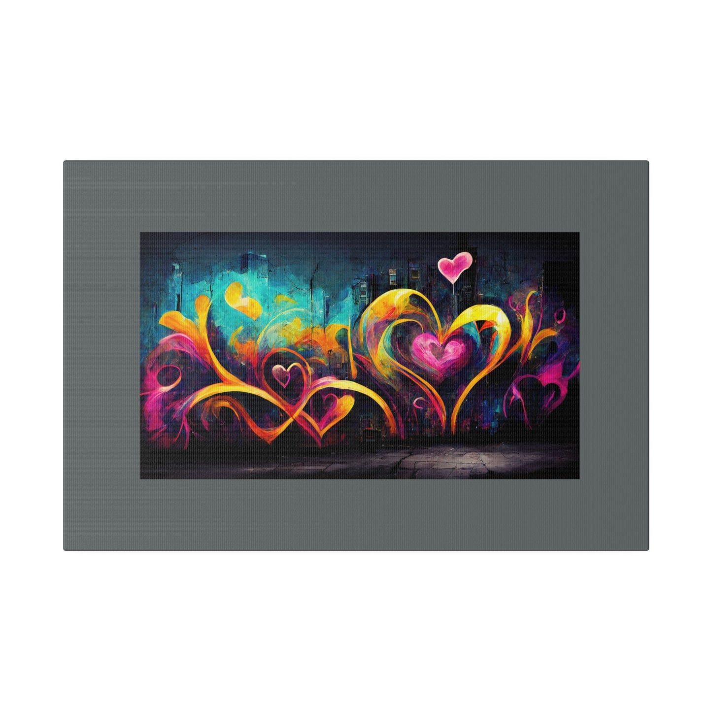 Canvas Print, Wild Hearts in Grey