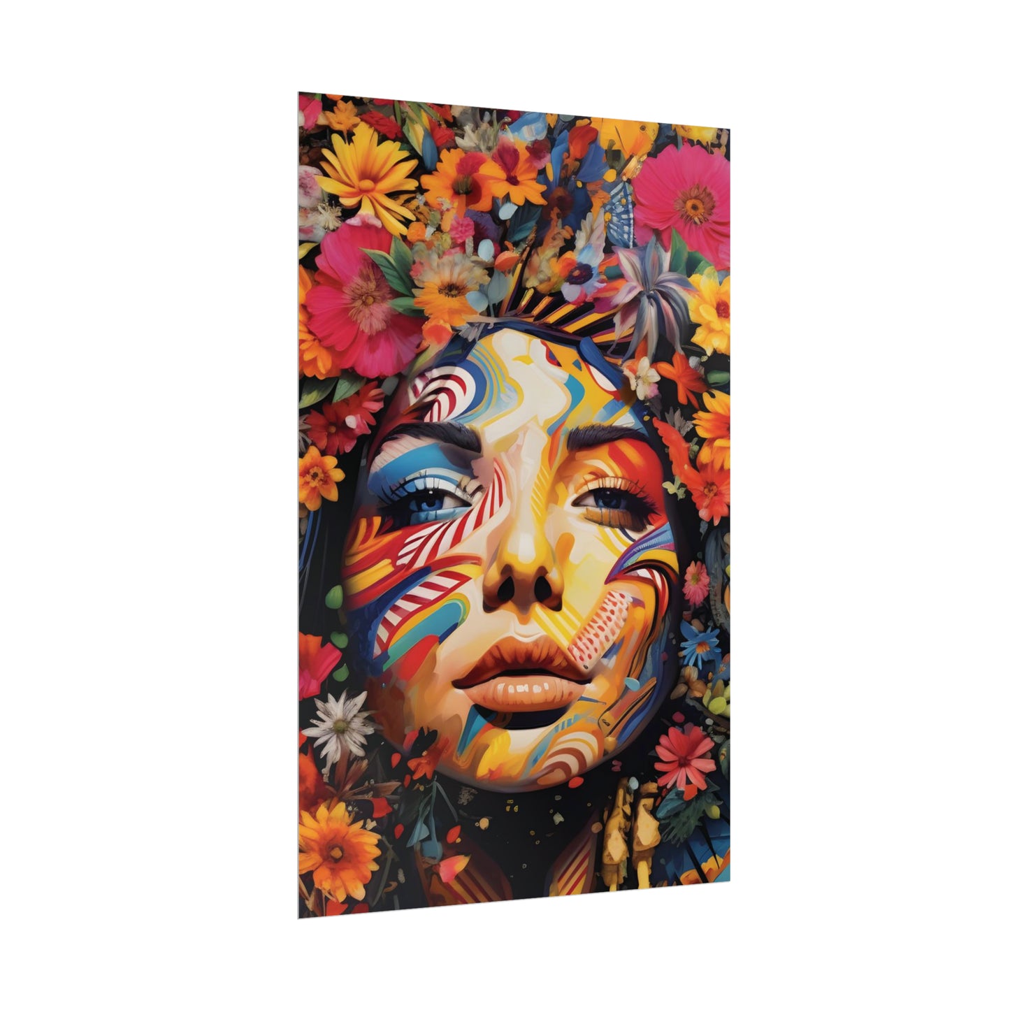 Colourful Disco Lady Wall Poster