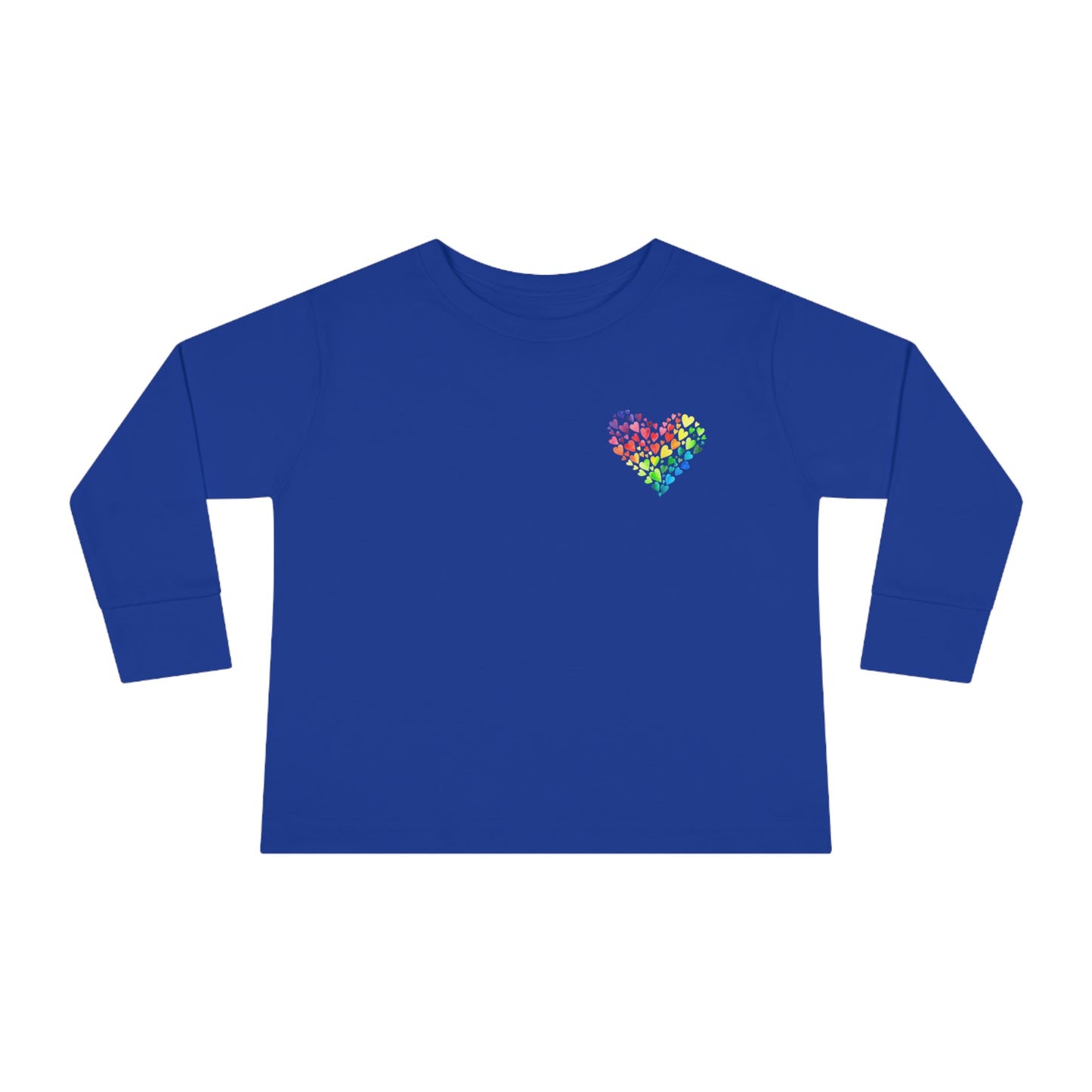 Rainbow Heart Toddler Long Sleeve-shirt