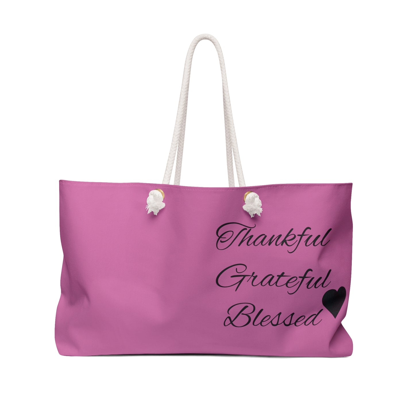 Large Tote Bag Thankful Grateful Blessed Weekender Bag