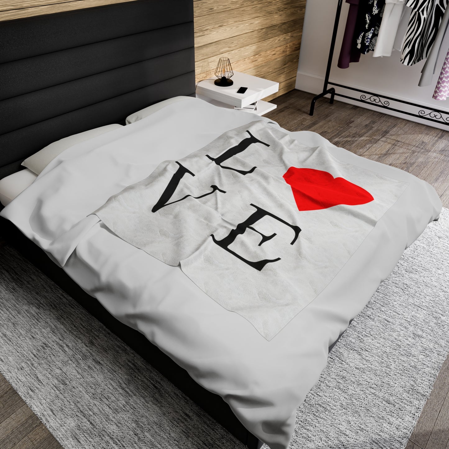 Love Heart Velveteen Plush Blanket