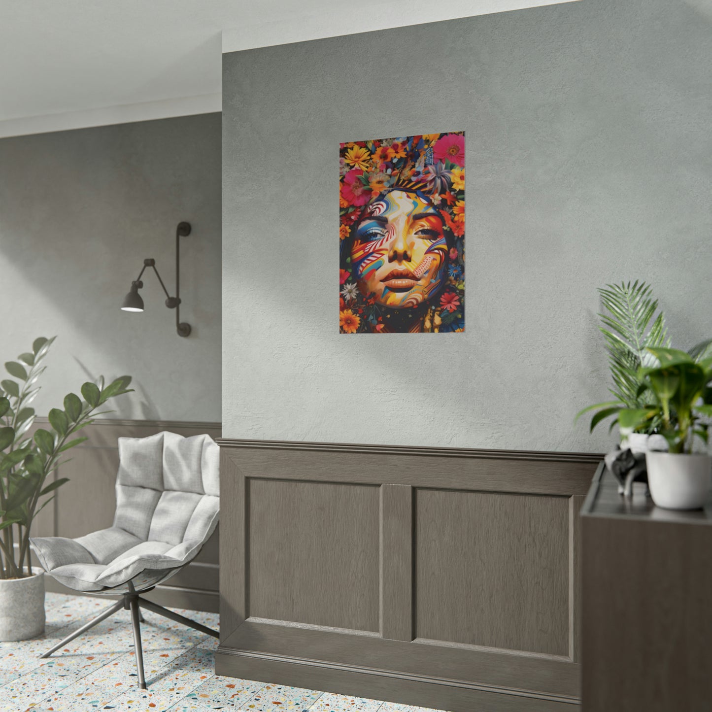 Colourful Disco Lady Wall Poster