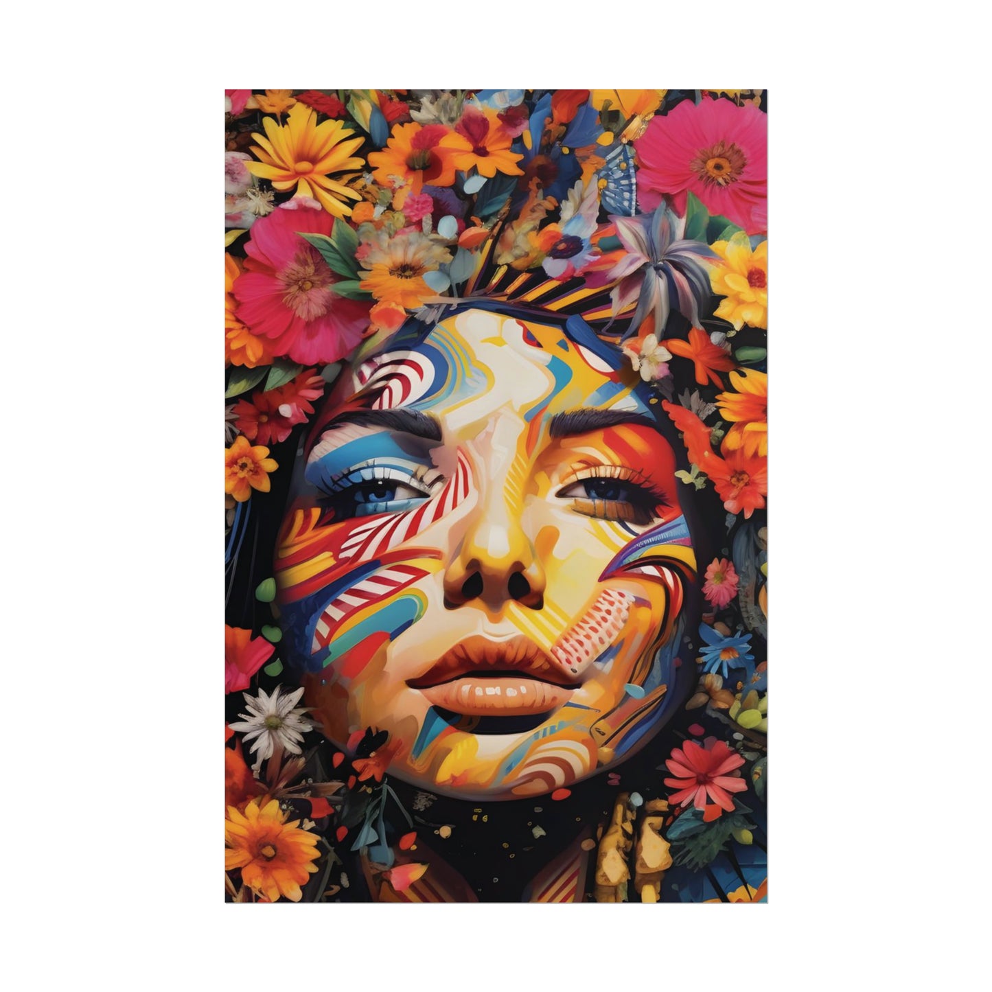 Colourful Disco Lady Wall Poster