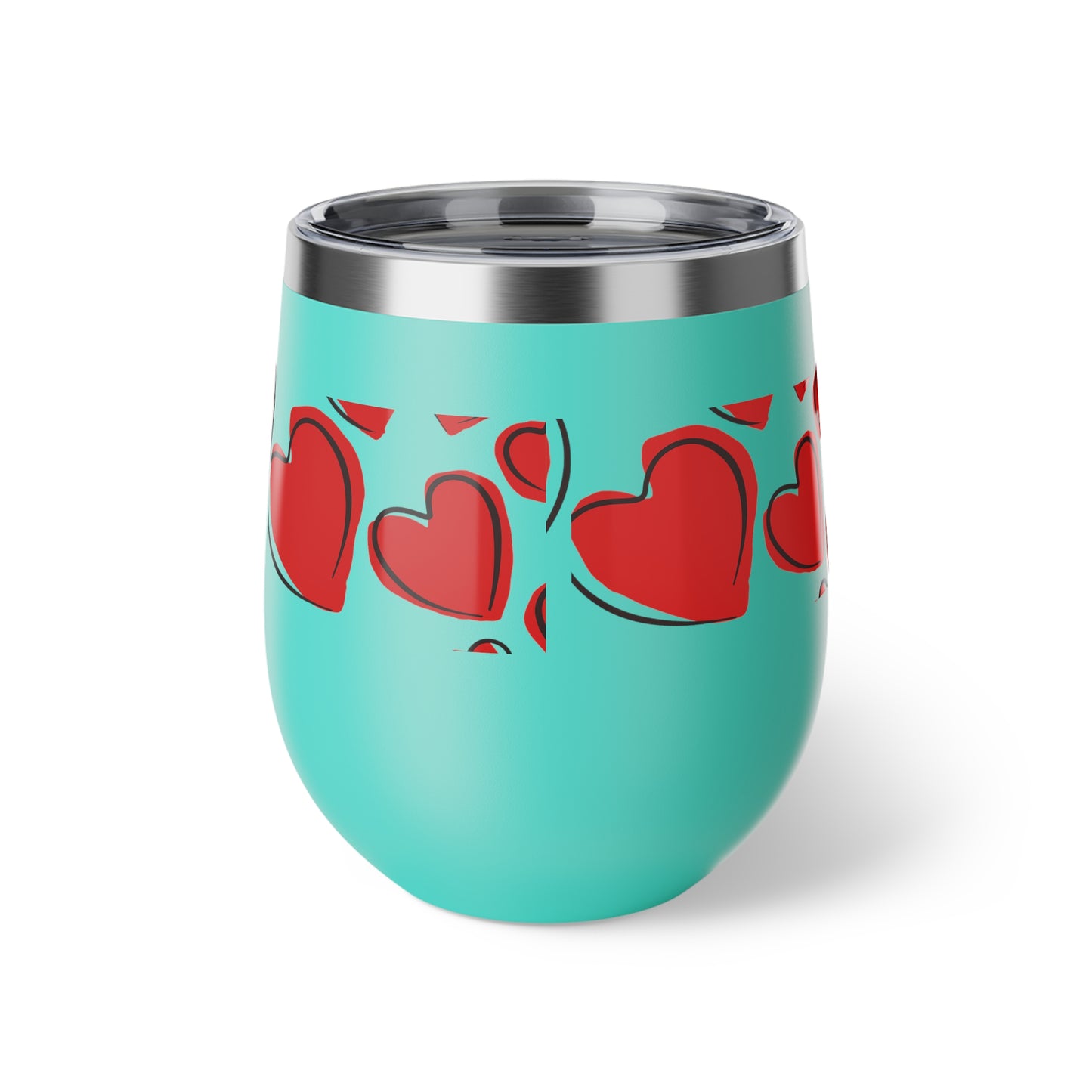 Love Hearts Copper Vacuum Insulated Cup, 12oz