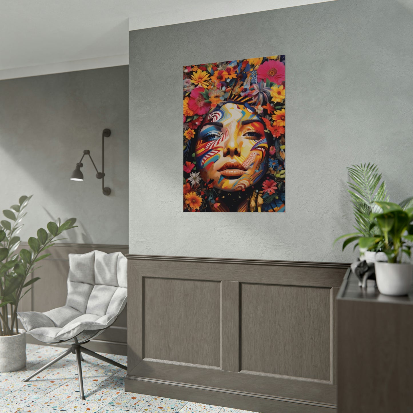 Colourful Disco Lady Wall Poster