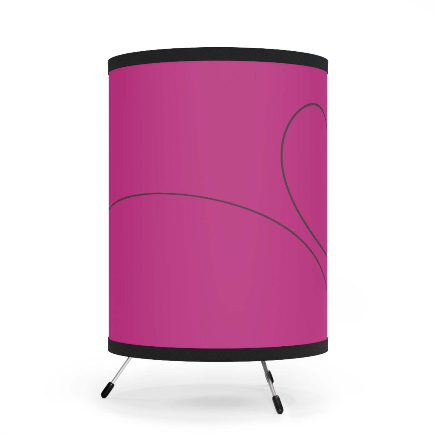 Fuschia Tripod Lamp with High-Res Printed Shade, US\CA plug