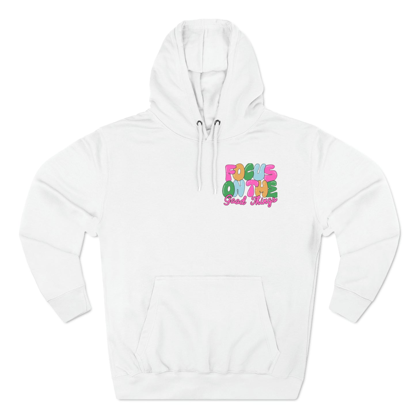 Focus On the Good Three-Panel Fleece Hoodie