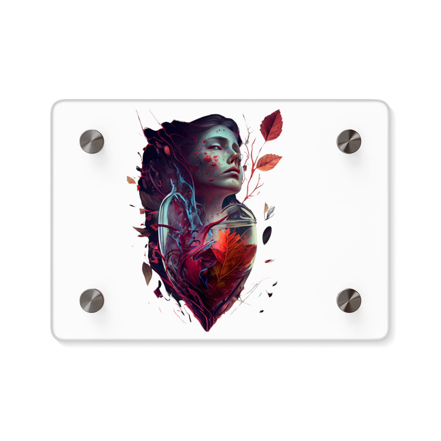 Captive Lady of Hearts in Wall Art Panels