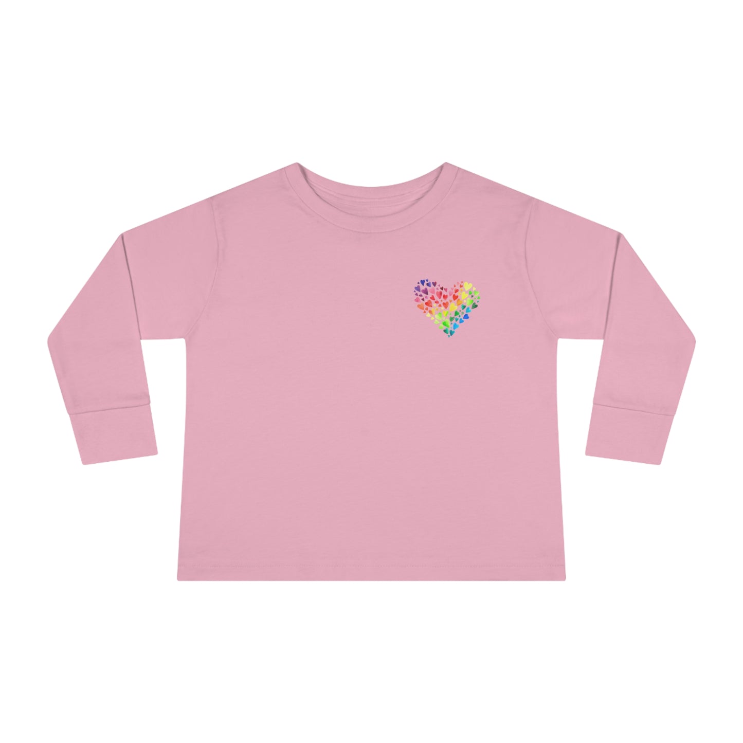 Rainbow Heart Toddler Long Sleeve-shirt