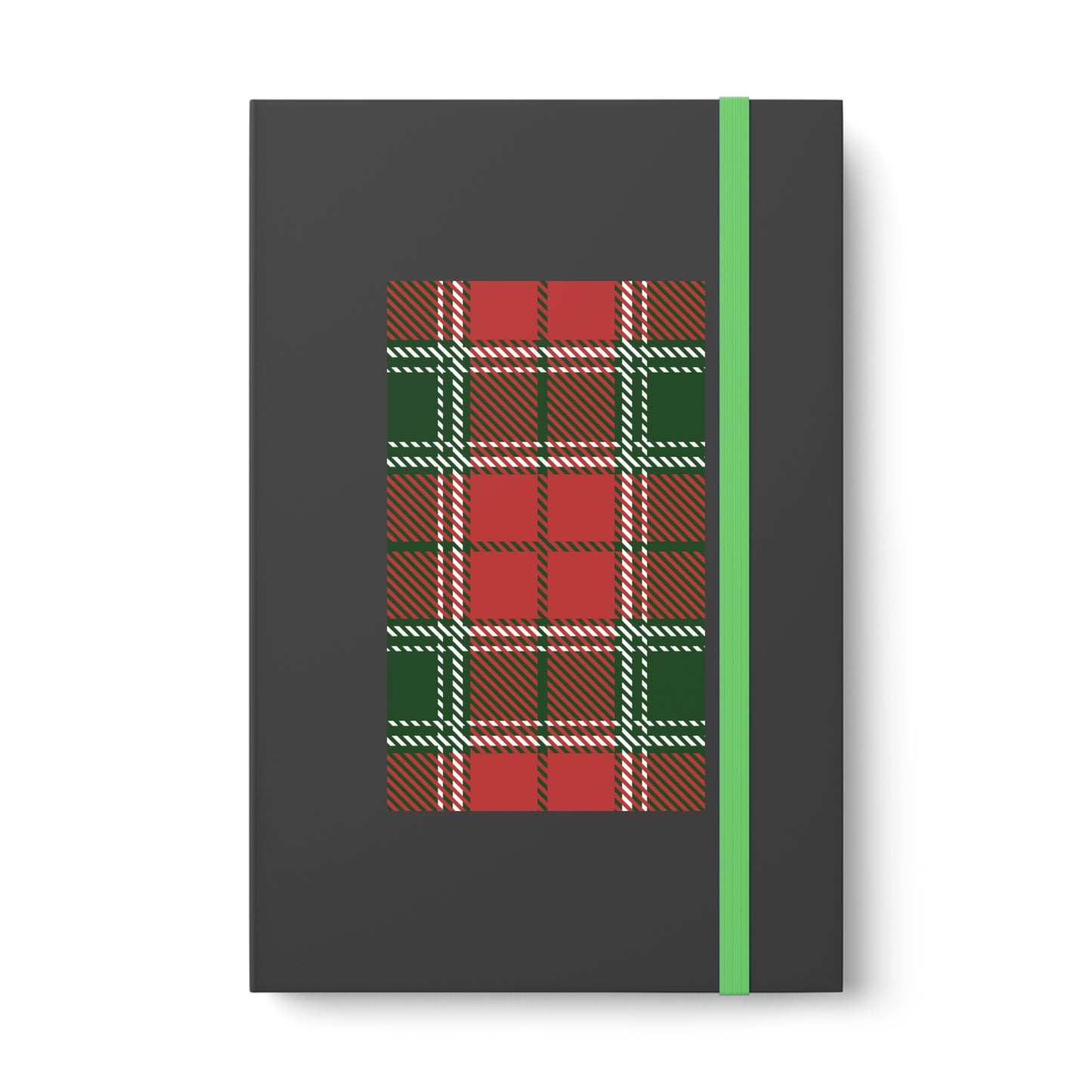 Large Print Red Tartan Colour Contrast Notebook - Ruled