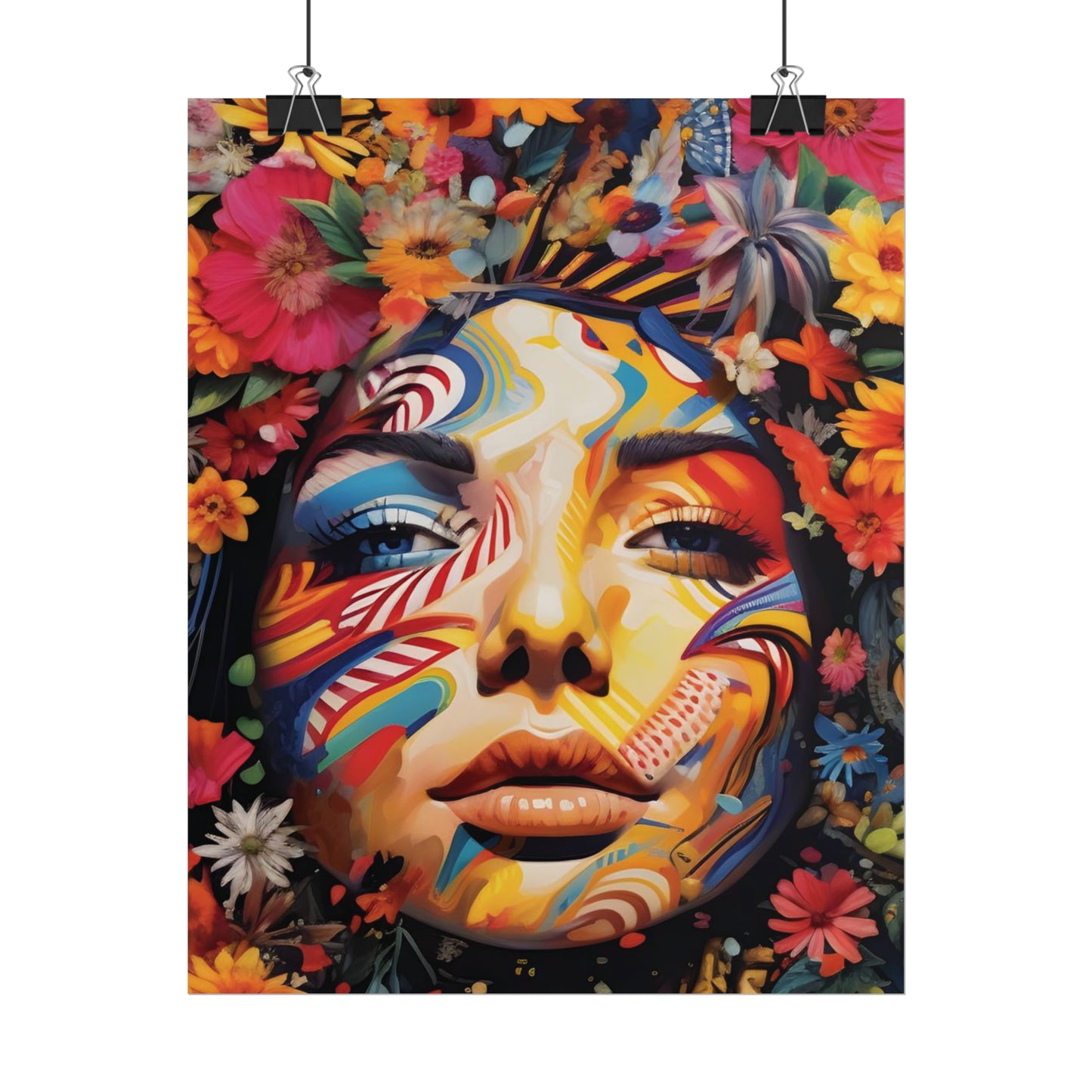 Colourful Disco Lady Wall Poster