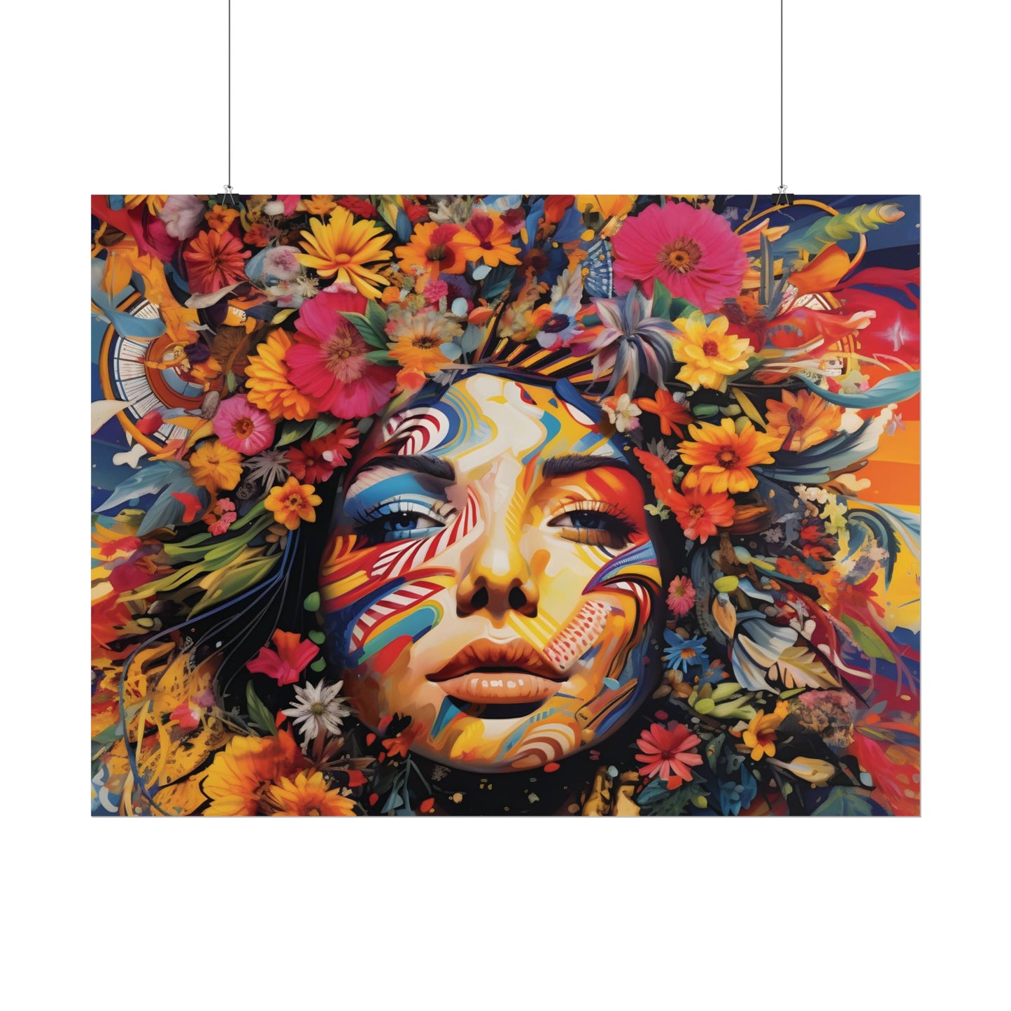 Colourful Disco Lady Wall Poster