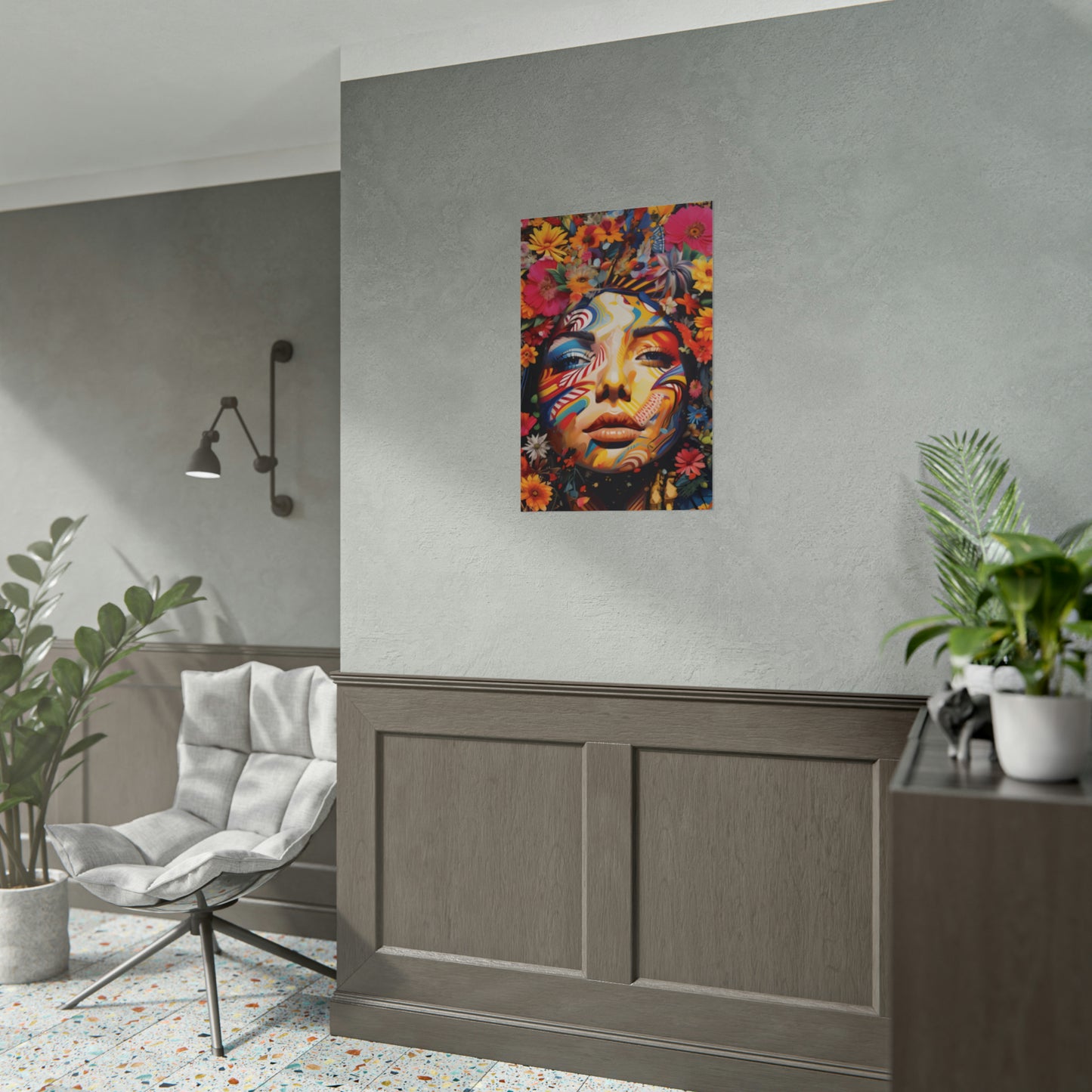 Colourful Disco Lady Wall Poster