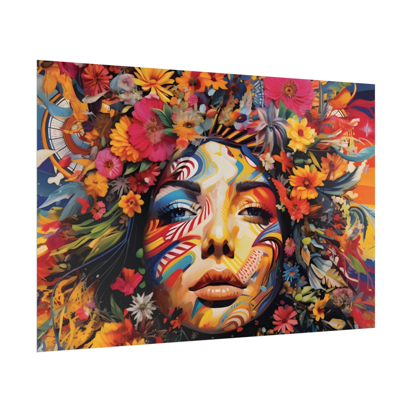 Colourful Disco Lady Wall Poster