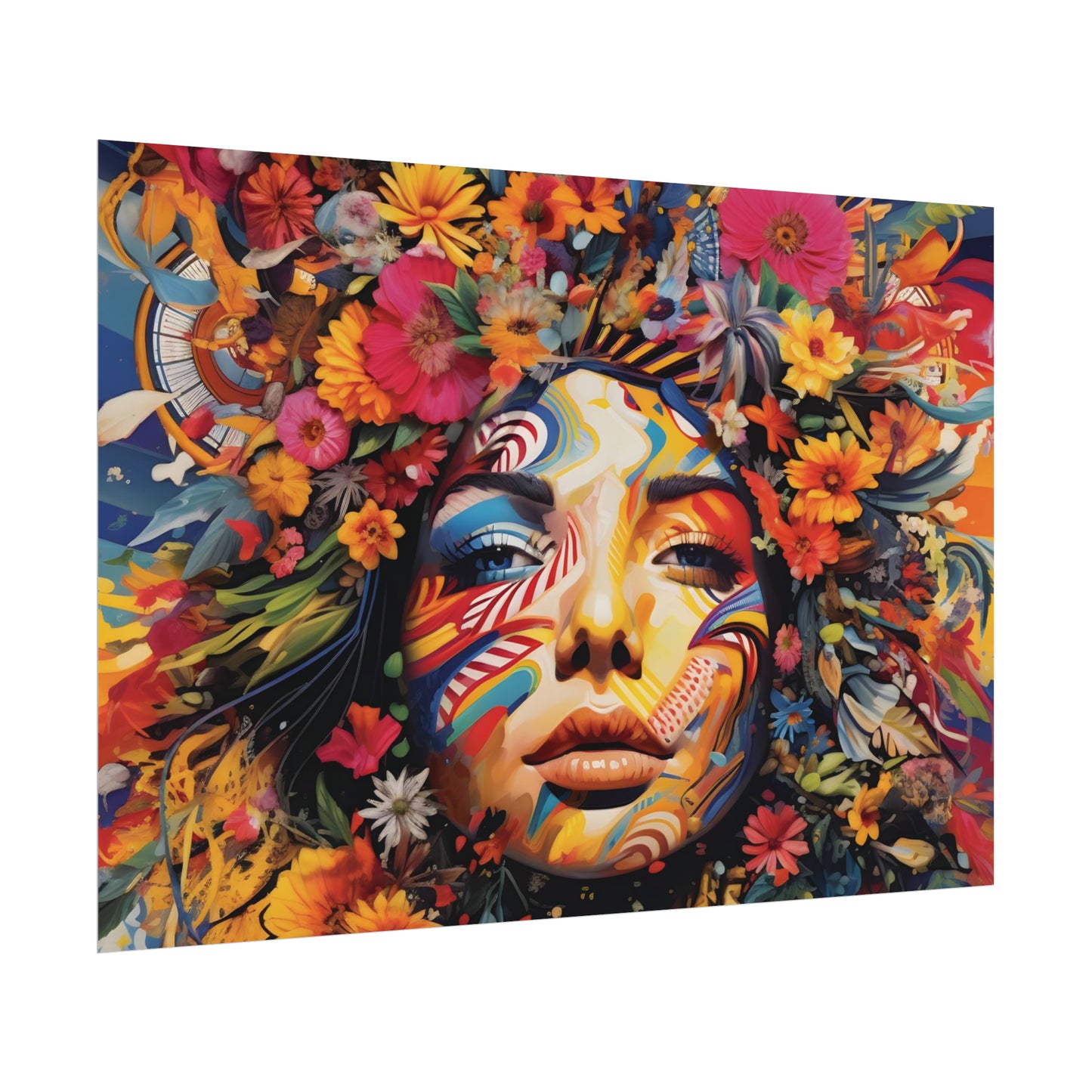 Colourful Disco Lady Wall Poster