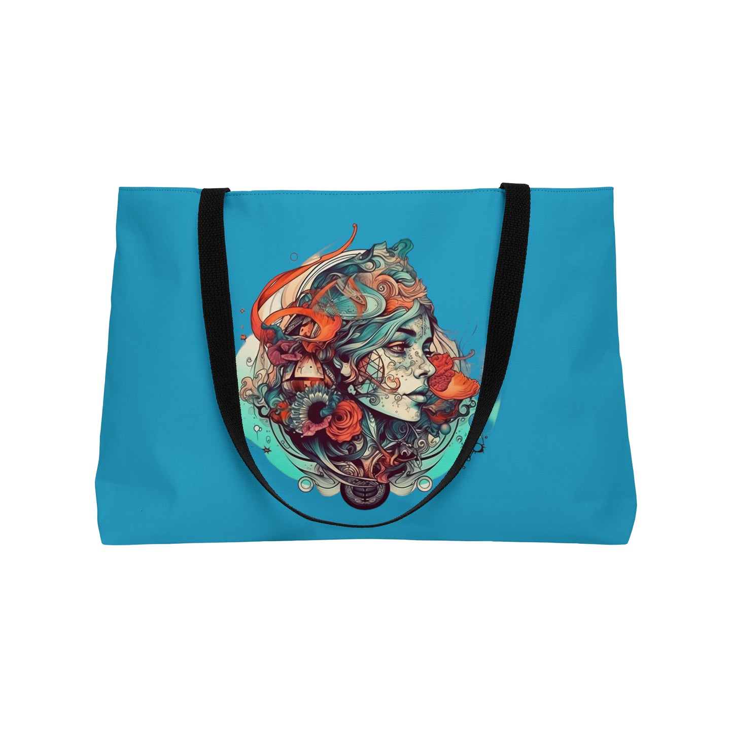 Lady Lady Turquoise  Women's Weekender Tote Bag