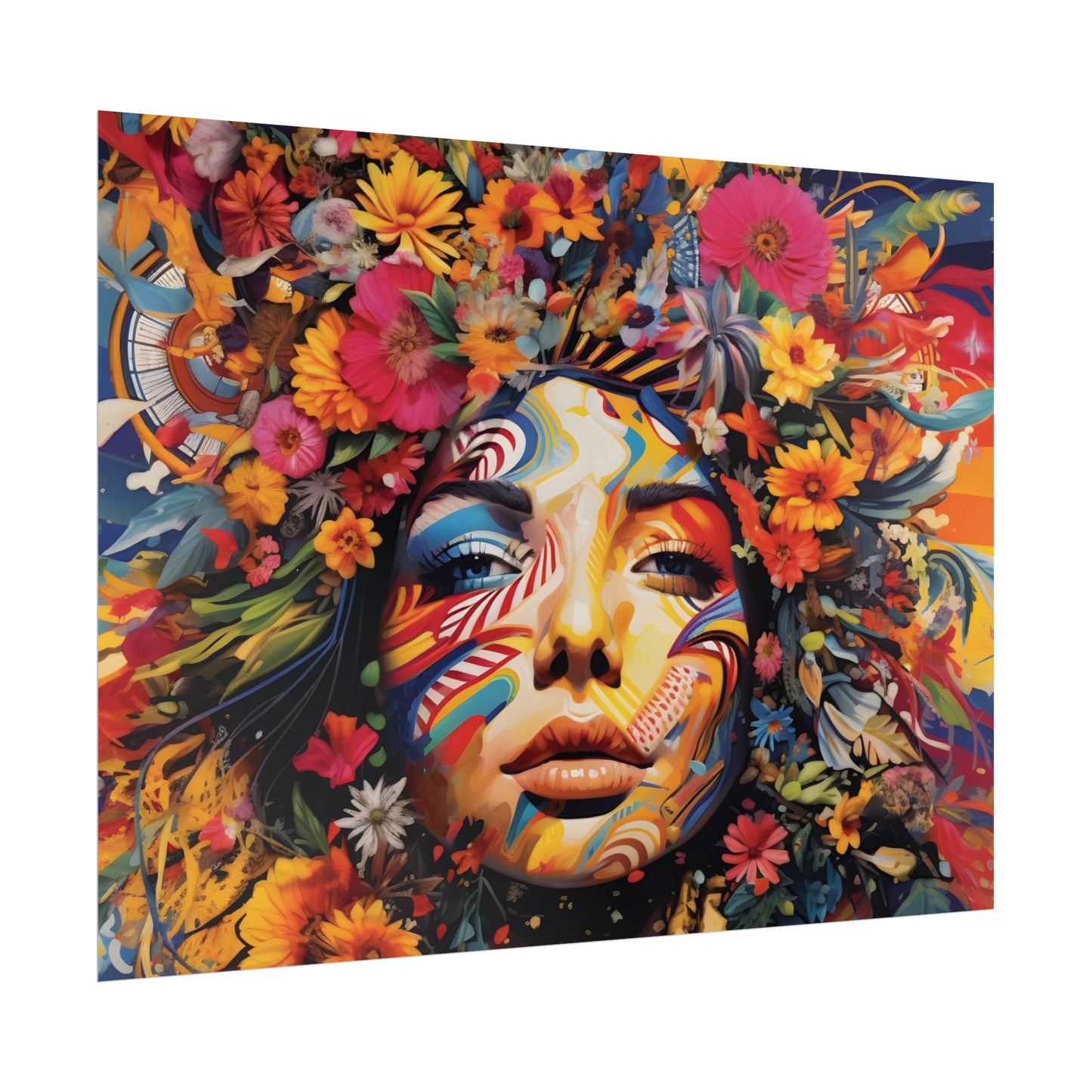 Colourful Disco Lady Wall Poster