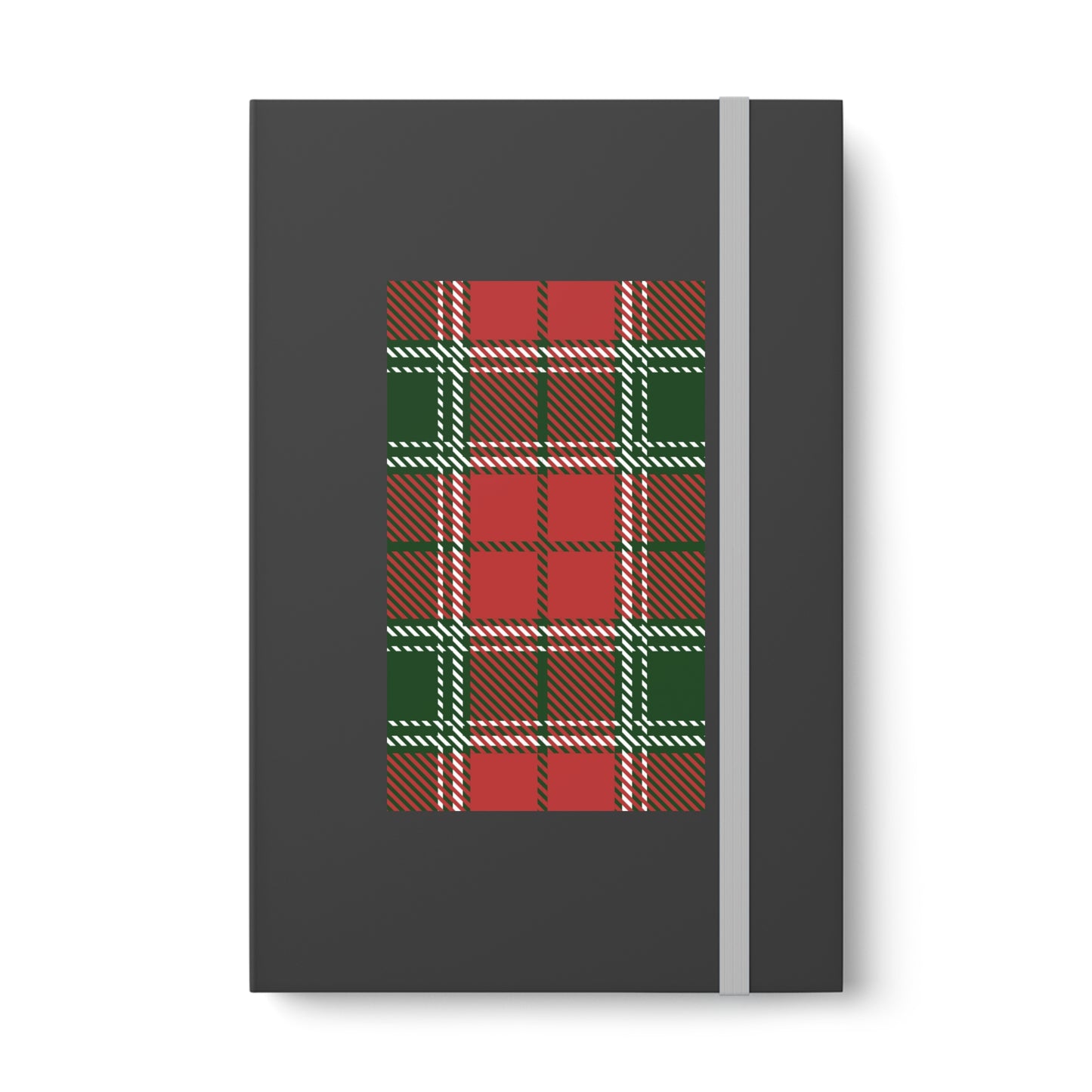 Large Print Red Tartan Colour Contrast Notebook - Ruled