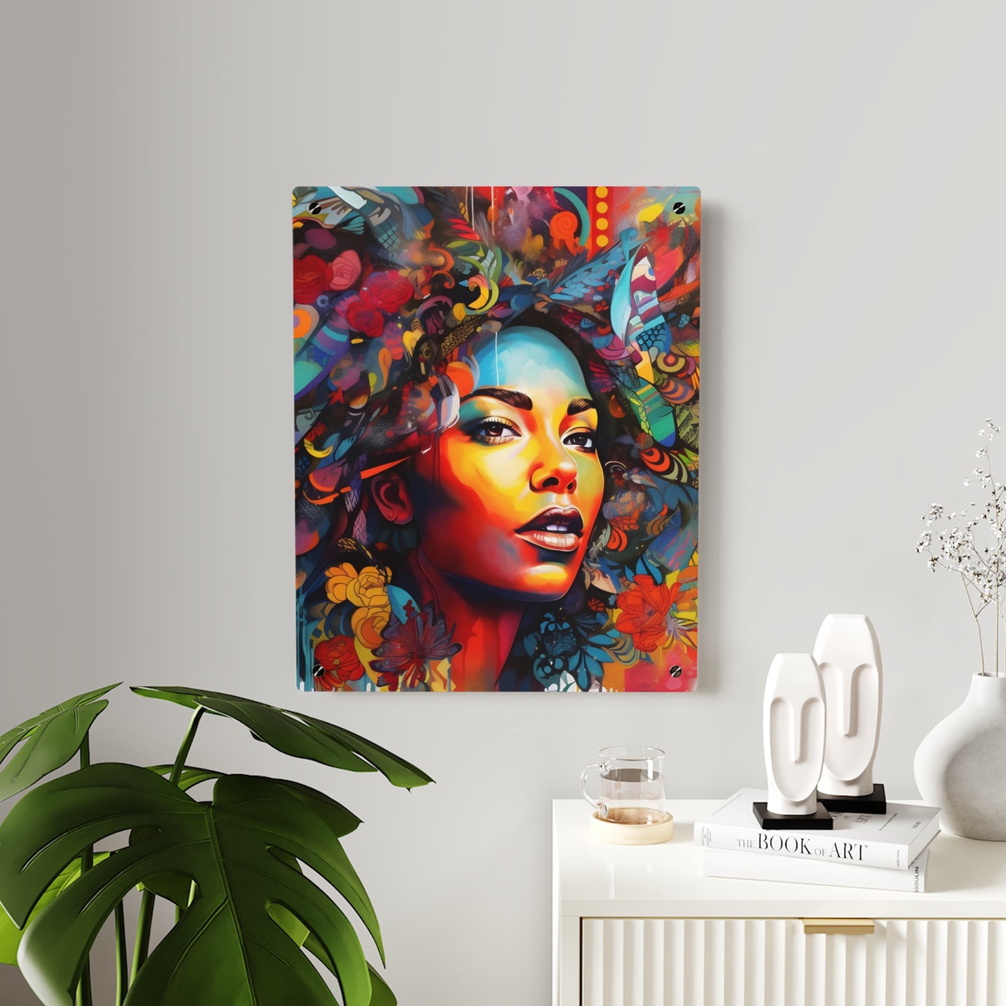 Afro Lady Acrylic Wall Art Panels